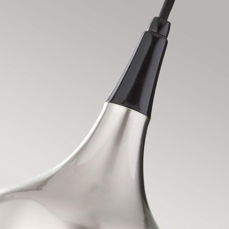 Feiss - Lustr na lanku BESO 1xE27/60W/230V matný chrom/černá