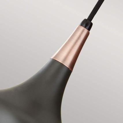 Feiss - Lustr na lanku BESO 1xE27/60W/230V pr. 17,9 cm černá/měděná