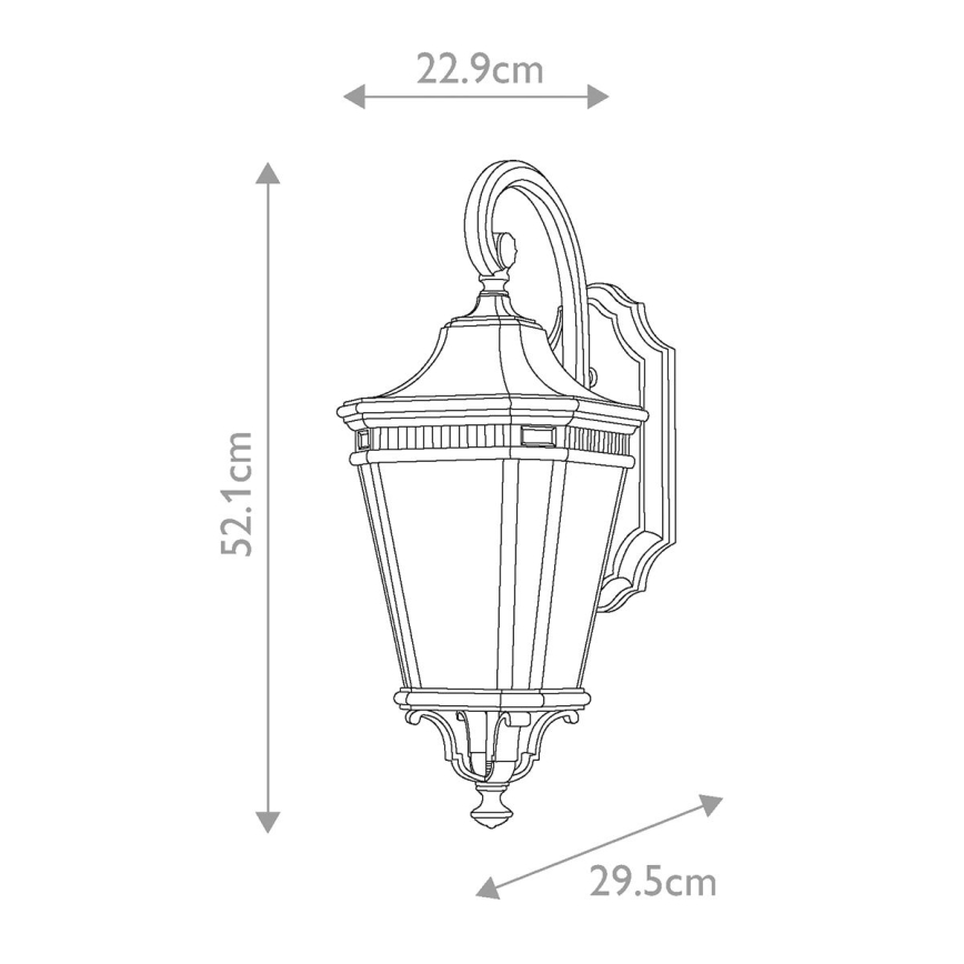 Feiss - Venkovní nástěnné svítidlo COTSWOLD LANE 2xE14/60W/230V IP44 černá