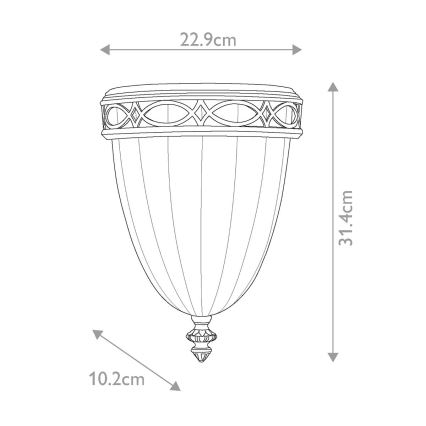 Feiss - Nástěnné svítidlo DRAWING ROOM 1xE27/60W/230V bronz