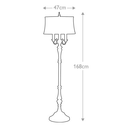 Feiss - Stojací lampa GIBSON 4xE27/60W/230V