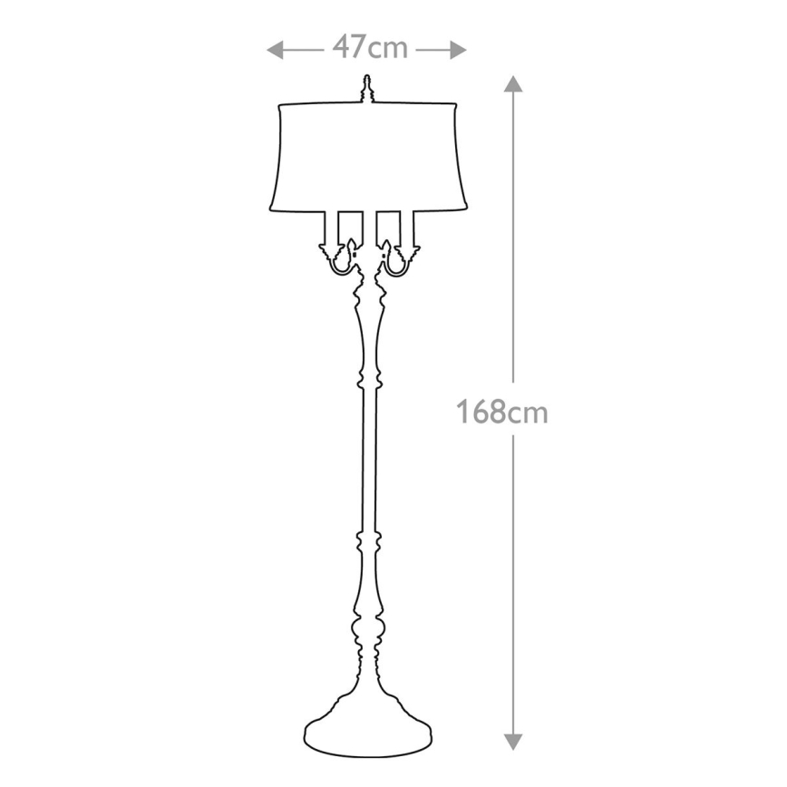 Feiss - Stojací lampa GIBSON 4xE27/60W/230V
