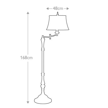 Feiss - Stojací lampa GIBSON 1xE27/60W/230V