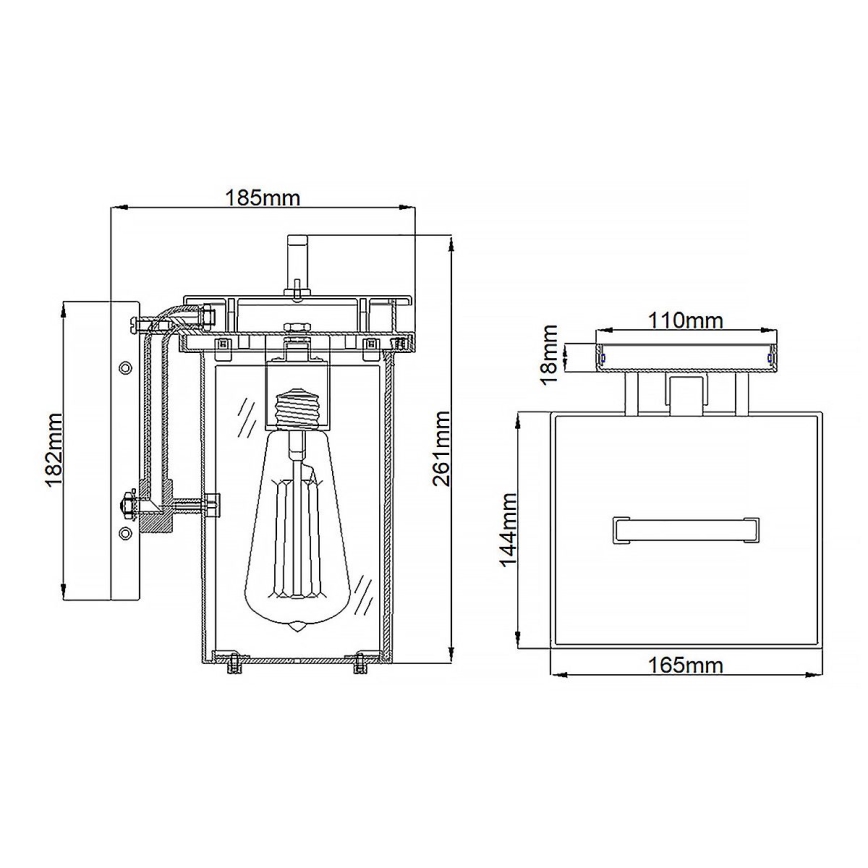 Feiss - Venkovní nástěnné svítidlo GLENVIEW 1xE27/60W/230V IP44 antracit