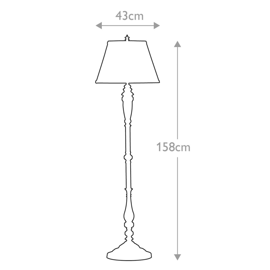 Feiss - Stojací lampa LINCOLNDALE 1xE27/60W/230V bronz/béžová