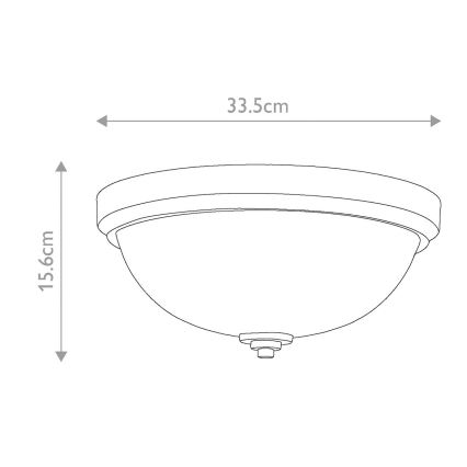 Feiss - Koupelnové stropní svítidlo MALIBU 2xE27/60W/230V IP44
