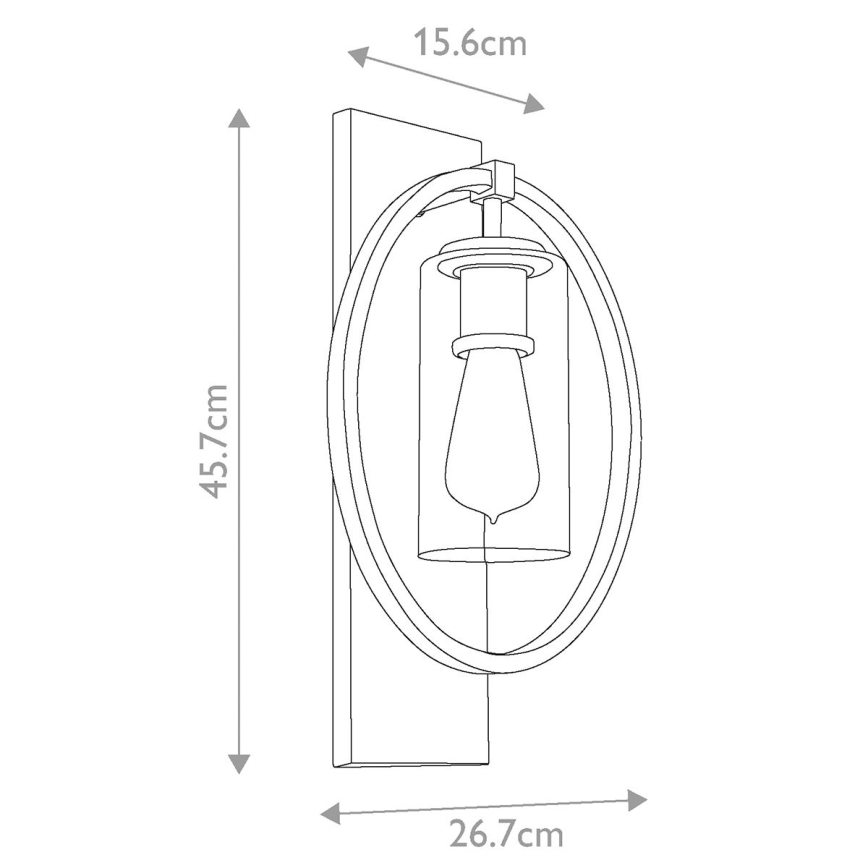 Feiss - Nástěnné svítidlo MARLENA 1xE27/60W/230V antracit