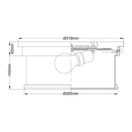Feiss - Koupelnové stropní svítidlo PAYNE 2xE27/60W/230V IP44 matný chrom