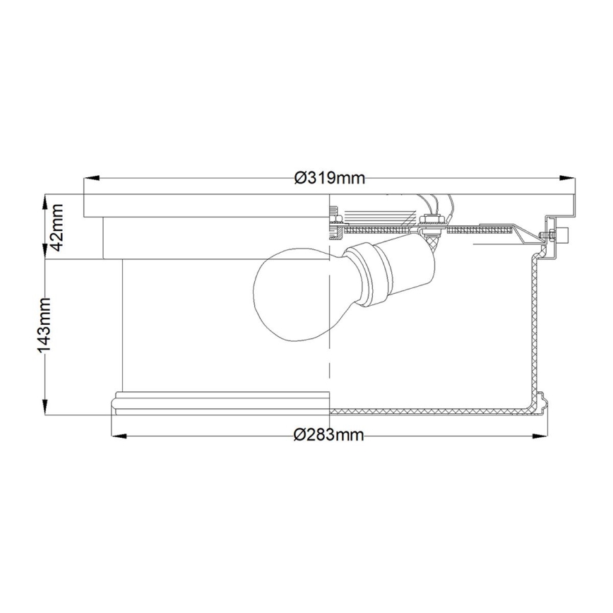 Feiss - Koupelnové stropní svítidlo PAYNE 2xE27/60W/230V IP44 matný chrom