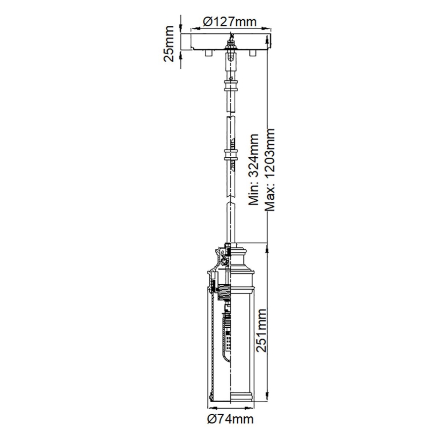 Feiss - LED Koupelnový lustr na tyči PAYNE 1xG9/3W/230V IP44
