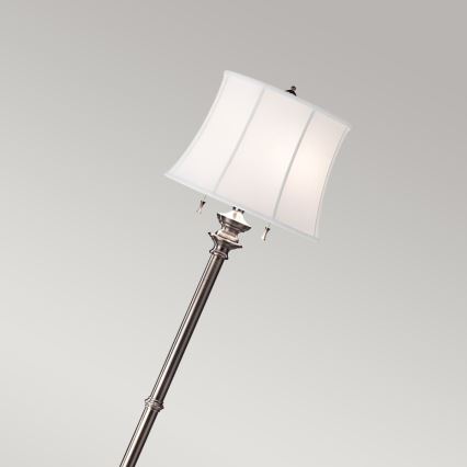Feiss - Stojací lampa STATEROOM 2xE27/60W/230V stříbrná