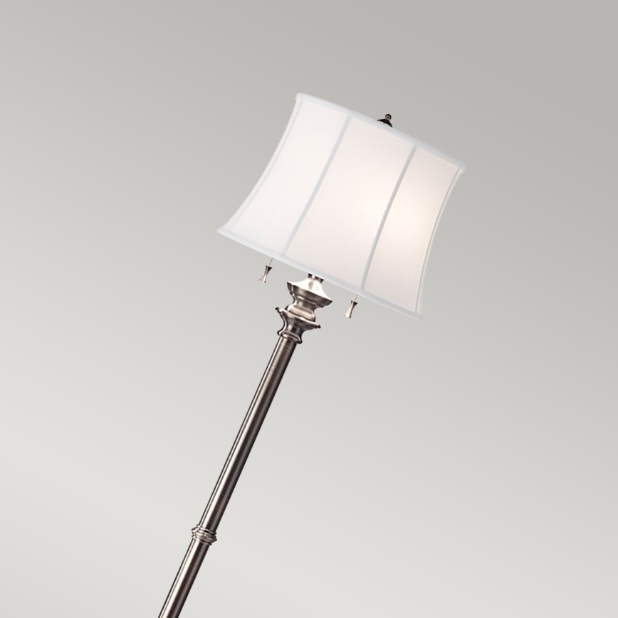 Feiss - Stojací lampa STATEROOM 2xE27/60W/230V stříbrná
