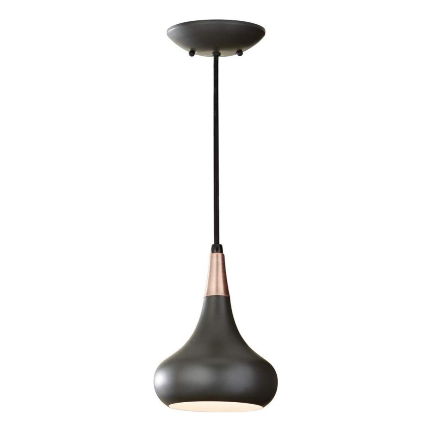 Feiss - Lustr na lanku BESO 1xE27/60W/230V pr. 17,9 cm černá/měděná