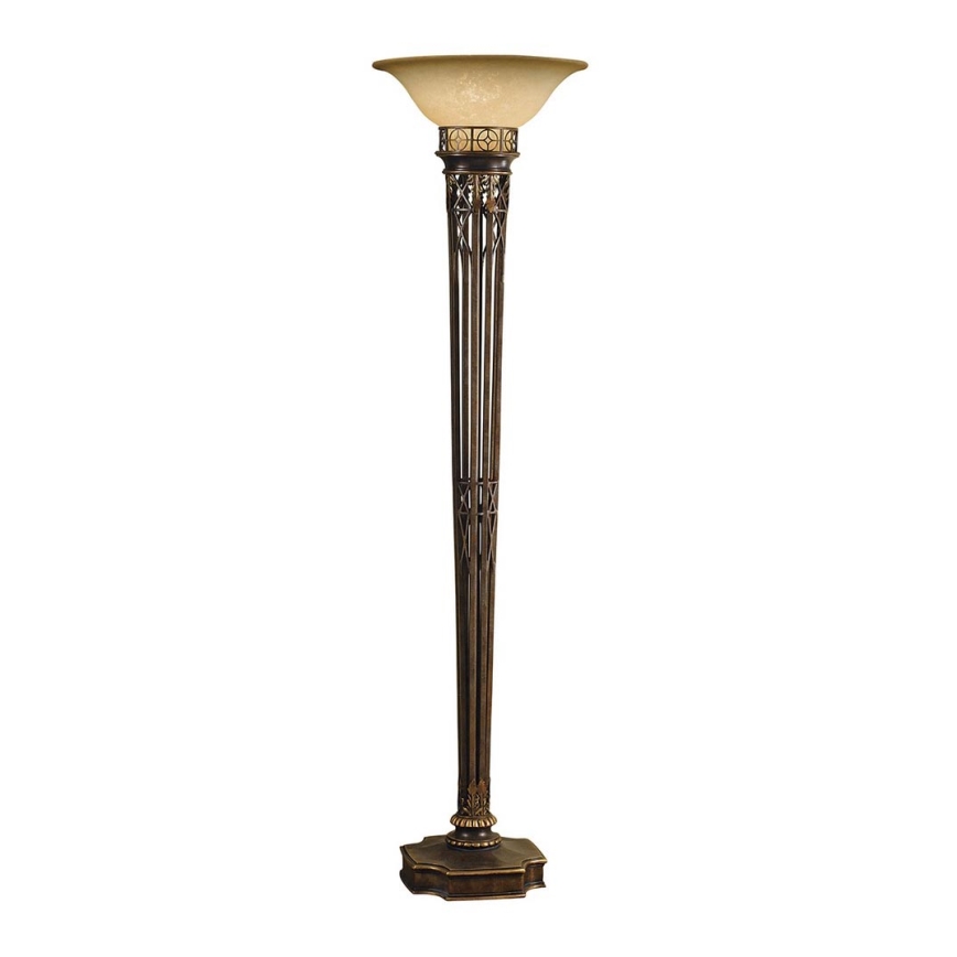 Feiss - Stojací lampa OPERA 1xE27/100W/230V bronz/béžová