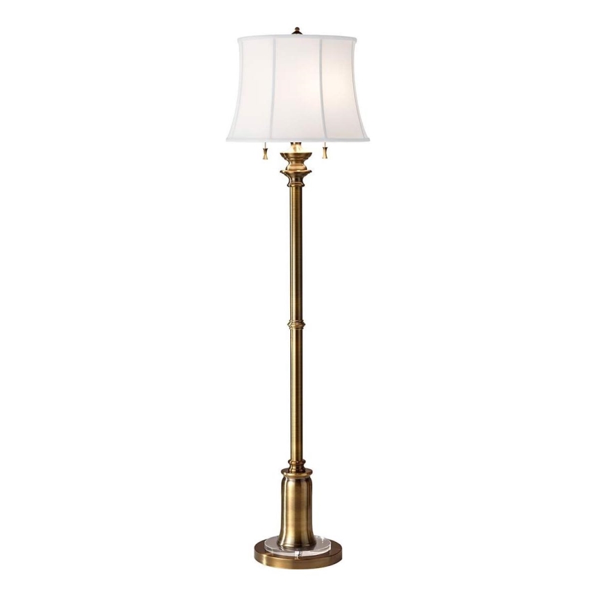 Feiss - Stojací lampa STATEROOM 2xE27/60W/230V mosaz