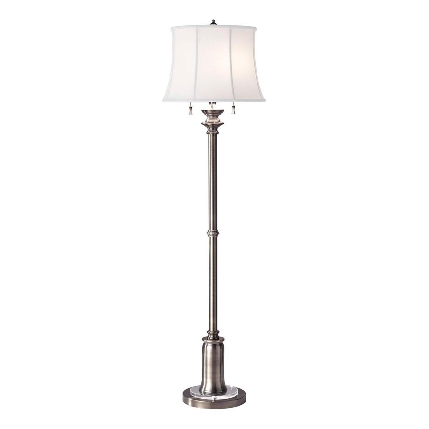 Feiss - Stojací lampa STATEROOM 2xE27/60W/230V stříbrná