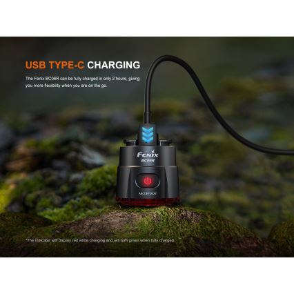 Fenix BC06R - LED Stmívatelná nabíjecí blikačka na kolo LED/USB IP66 90 lm 24,5 h 560 mAh