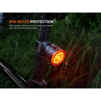 Fenix BC06R - LED Stmívatelná nabíjecí blikačka na kolo LED/USB IP66 90 lm 24,5 h 560 mAh