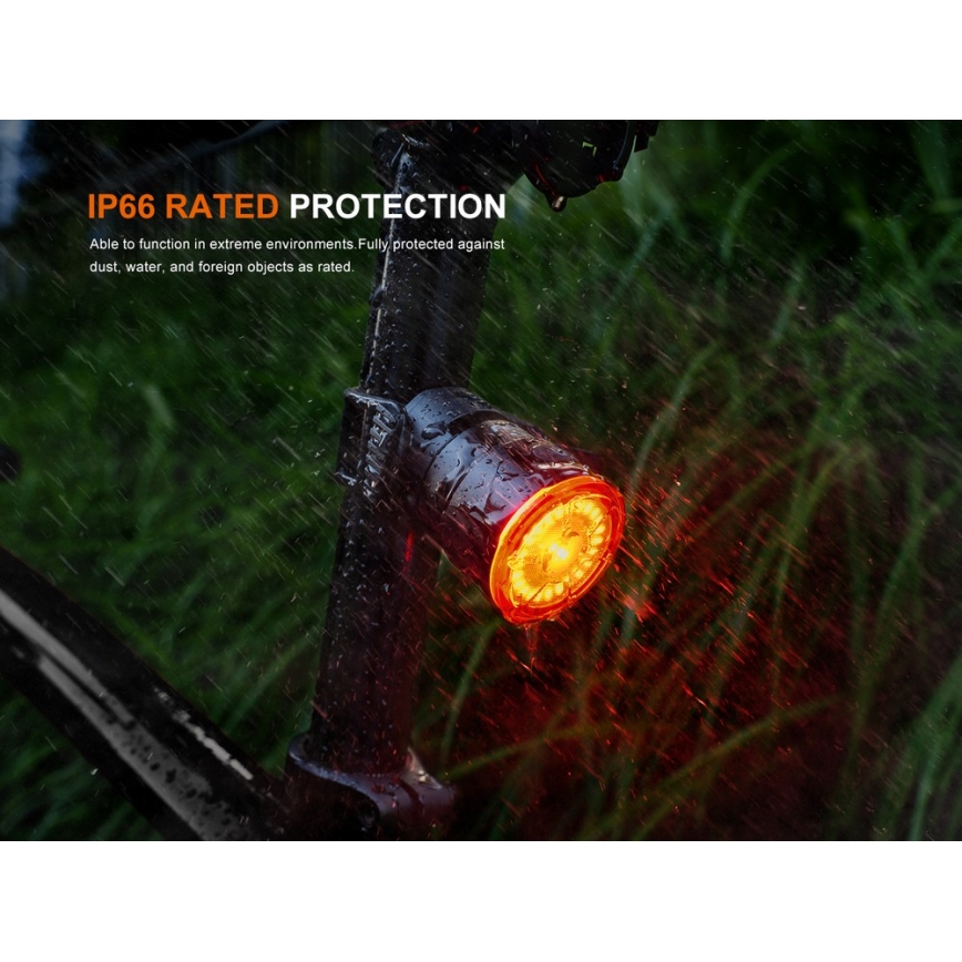Fenix BC06R - LED Stmívatelná nabíjecí blikačka na kolo LED/USB IP66 90 lm 24,5 h 560 mAh