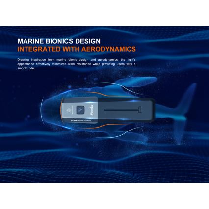Fenix BC22R - LED Stmívatelné nabíjecí svítidlo na kolo LED/USB 3400 mAh IP66 1400 lm 41 h černá