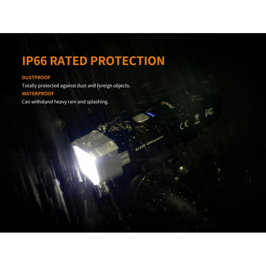 Fenix BC25R - LED Nabíjecí svítidlo na kolo LED/USB IP66 600 lm 36 h
