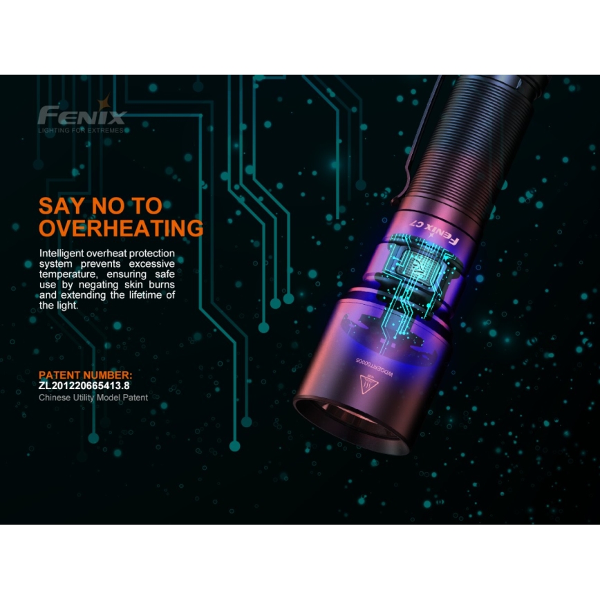Fenix C7 - LED Stmívatelná nabíjecí svítilna 1xLED/1x21700 IP68 3000 lm 68 h