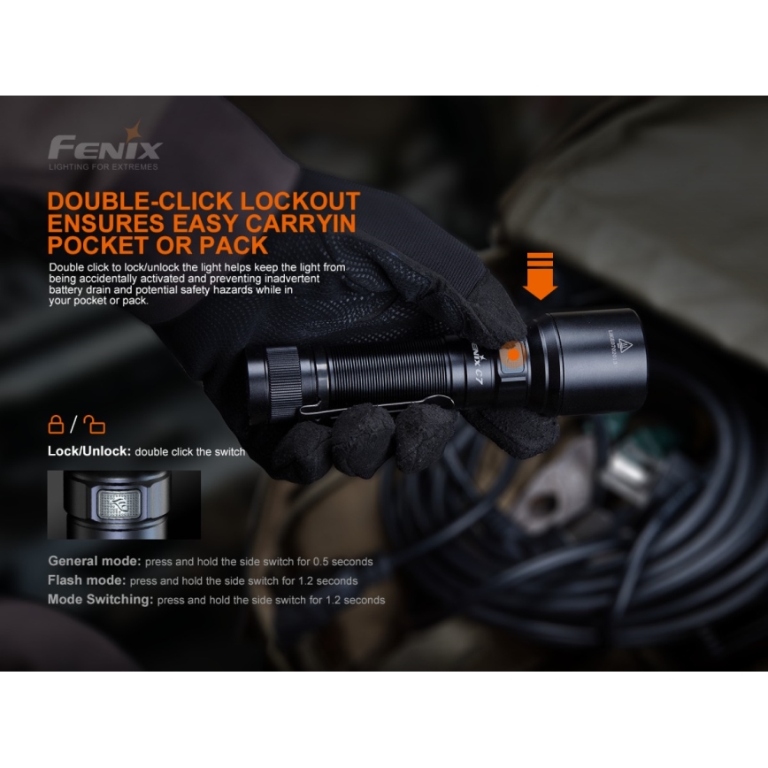 Fenix C7 - LED Stmívatelná nabíjecí svítilna LED/1x21700 IP68 3000 lm 68 h