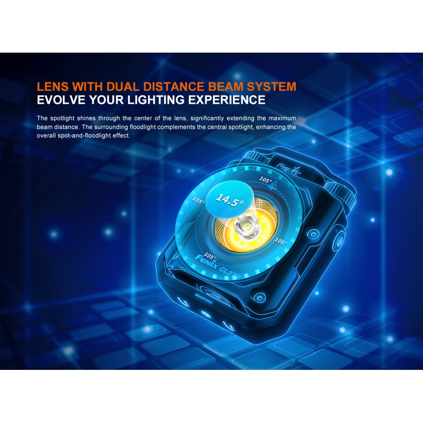 Fenix CL27RGRE - LED Stmívatelné nabíjecí svítidlo LED/USB IP66 1600 lm 285 h 5000 mAh