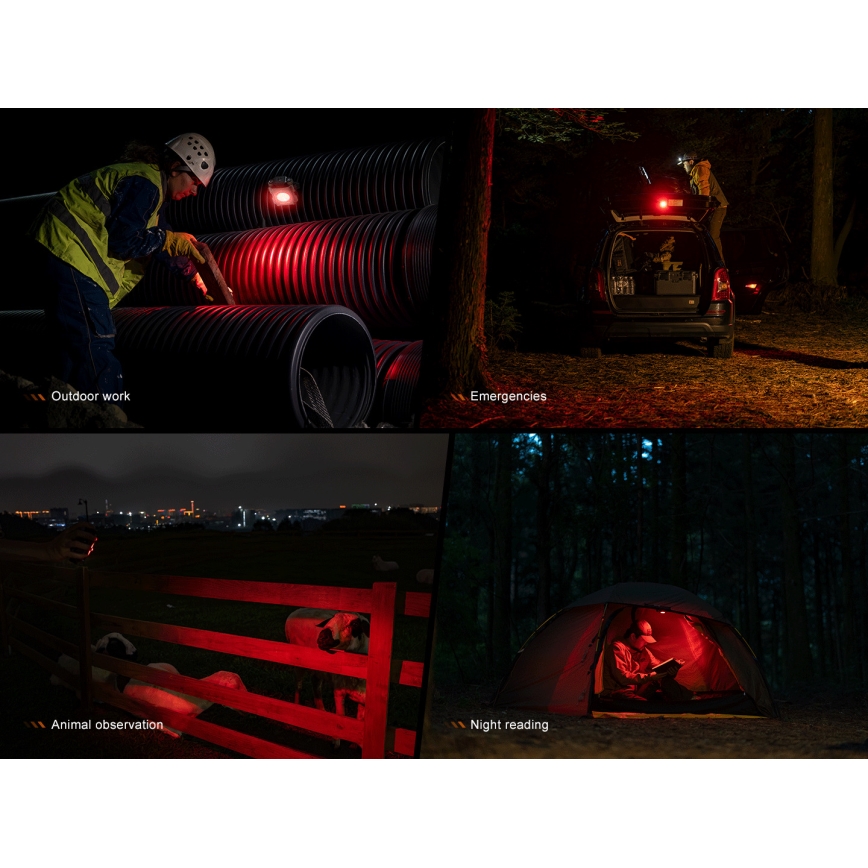 Fenix CL27RGRE - LED Stmívatelné nabíjecí svítidlo LED/USB IP66 1600 lm 285 h 5000 mAh