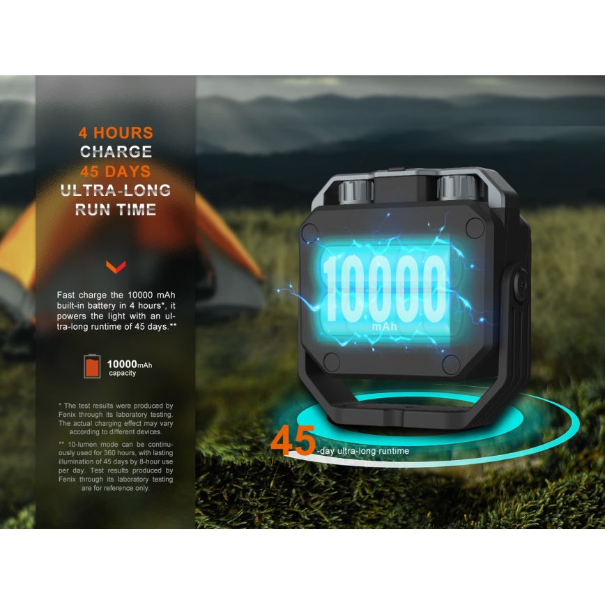 Fenix CL28R - LED Stmívatelný nabíjecí reflektor s powerbankou LED/USB IP66 2000 lm 360 h 10000 mAh