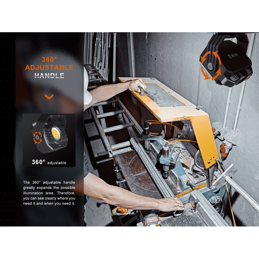 Fenix CL28R - LED Stmívatelný nabíjecí reflektor s powerbankou LED/USB IP66 2000 lm 360 h 10000 mAh