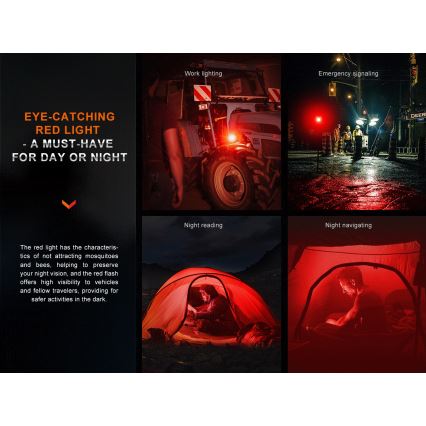 Fenix CL28R - LED Stmívatelný nabíjecí reflektor s powerbankou LED/USB IP66 2000 lm 360 h 10000 mAh