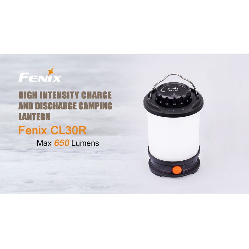 Fenix CL30R - LED Přenosná nabíjecí lampa LED/USB/6xCR123A IPX7 650 lm 300 h 2600 mAh