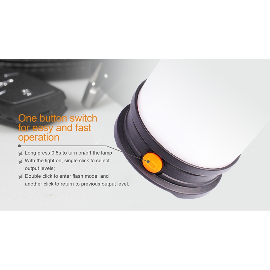 Fenix CL30R - LED Přenosná nabíjecí lampa LED/USB/6xCR123A IPX7 650 lm 300 h 2600 mAh
