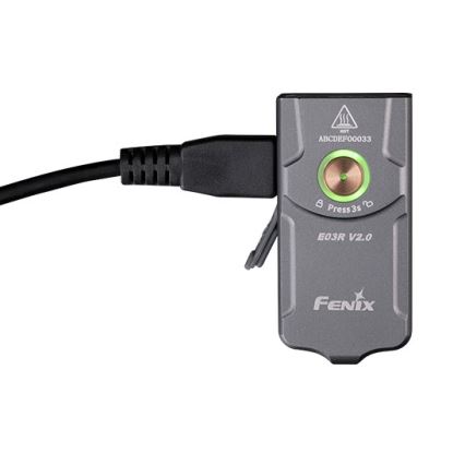 Fenix E03RV20GREY - LED Nabíjecí svítilna LED/USB IP66 500 lm 30 h 400 mAh