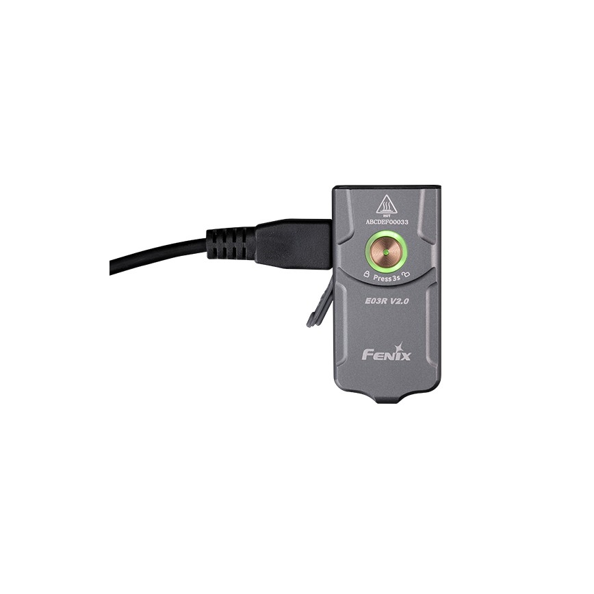 Fenix E03RV20GREY - LED Nabíjecí svítilna LED/USB IP66 500 lm 30 h 400 mAh