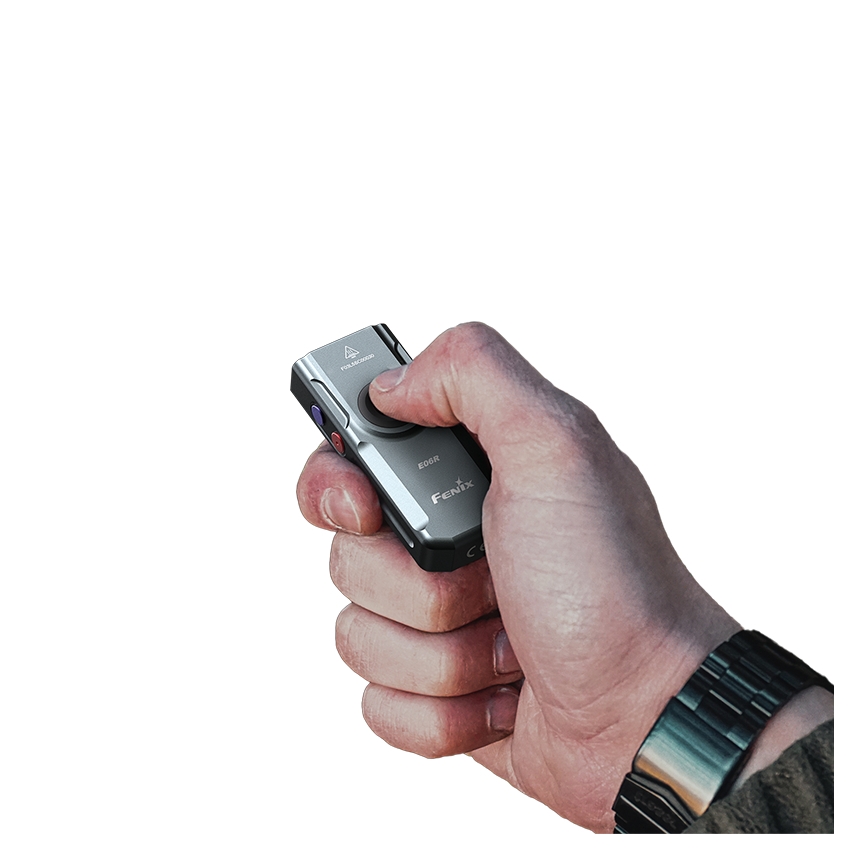 Fenix E06RGRY - LED Stmívatelná nabíjecí svítilna UV LED/USB IP66 700 lm 60 h šedá