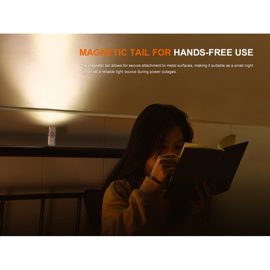 Fenix E06RTKS - LED Stmívatelná nabíjecí svítilna UV LED/USB IP66 700 lm 60 h tyrkysová