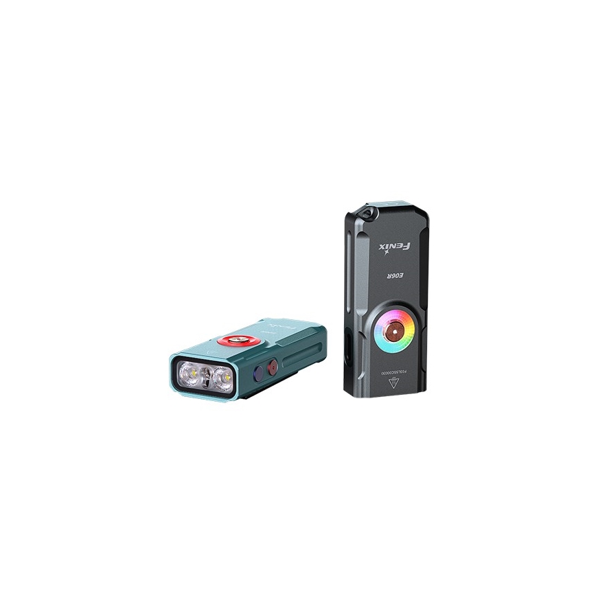 Fenix E06RTKS - LED Stmívatelná nabíjecí svítilna UV LED/USB IP66 700 lm 60 h tyrkysová