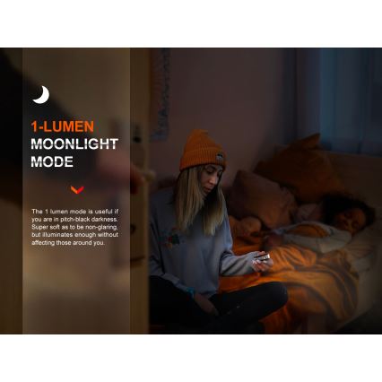 Fenix E18RV20800 - LED Stmívatelná nabíjecí svítilna LED/USB/1xCR123A 800 mAh IP68 1200 lm 200 h černá