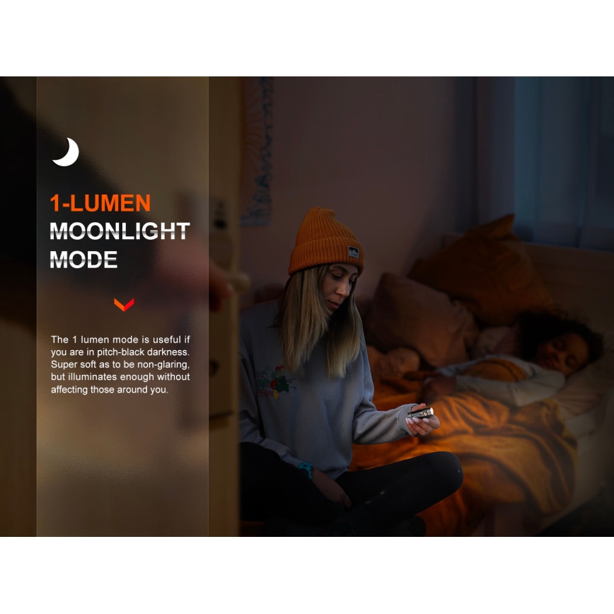 Fenix E18RV20800 - LED Stmívatelná nabíjecí svítilna LED/USB/1xCR123A 800 mAh IP68 1200 lm 200 h černá