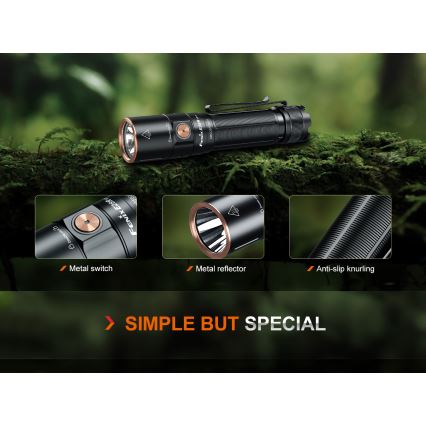 Fenix E28RV20 - LED Stmívatelná nabíjecí svítilna LED/USB/2xCR123A IP68 1700 lm 260 h 3400 mAh
