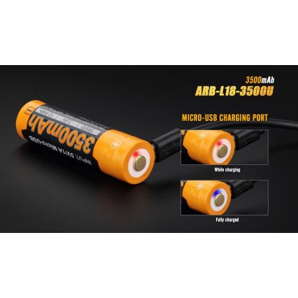 Fenix FE18650LI35USB - 1 ks Nabíjecí baterie USB/3,6V 3500 mAh