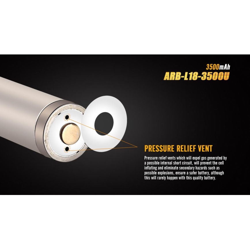 Fenix FE18650LI35USB - 1 ks Nabíjecí baterie USB/3,6V 3500 mAh