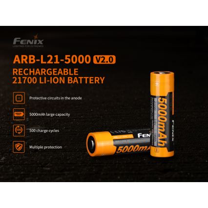 Fenix FE21700V20 - 1ks Nabíjecí baterie 21700/3,6V 5000 mAh