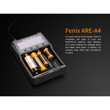 Fenix FENAREA4 - Nabíječka baterií 4xLi-ion/AAA/AA/C 5V