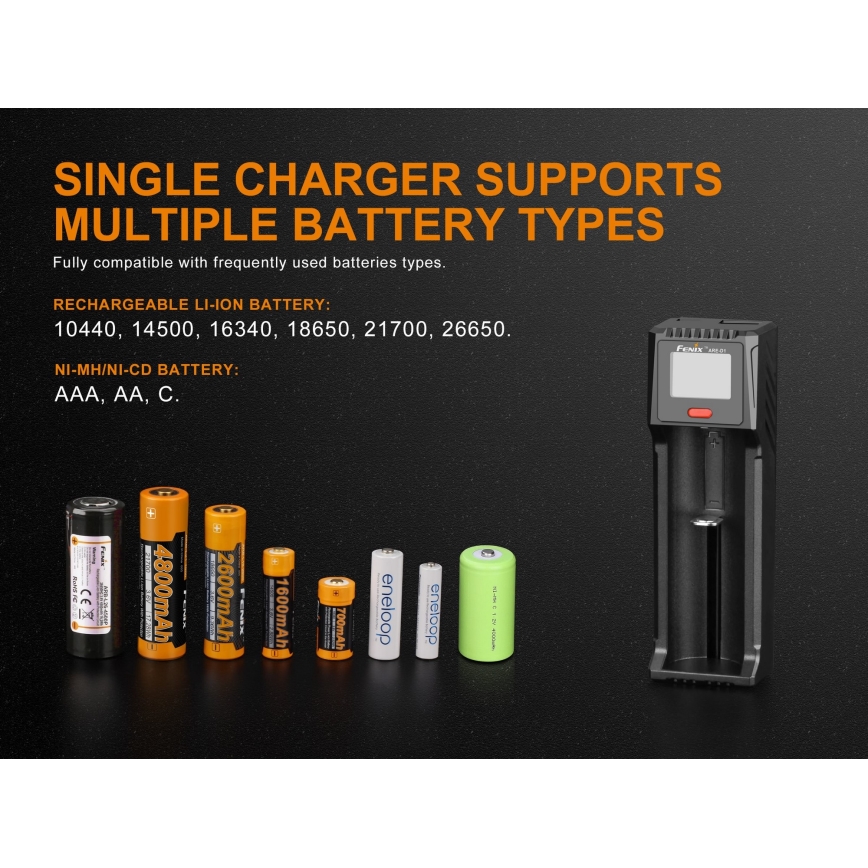 Fenix FENARED1 - Nabíječka baterie 1xLi-ion/AAA/AA/C 5V
