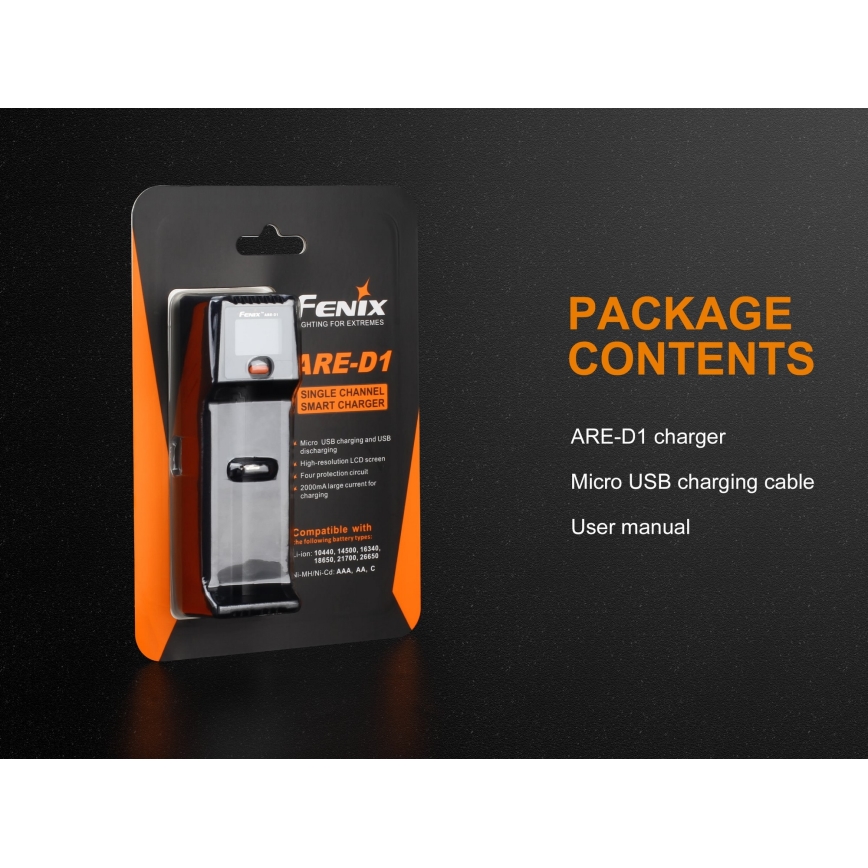 Fenix FENARED1 - Nabíječka baterie 1xLi-ion/AAA/AA/C 5V
