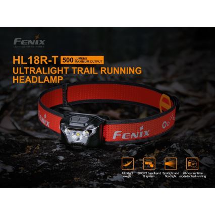 Fenix HL18RTRAIL - LED Nabíjecí čelovka LED/3xAAA IP66 500 lm 300 h