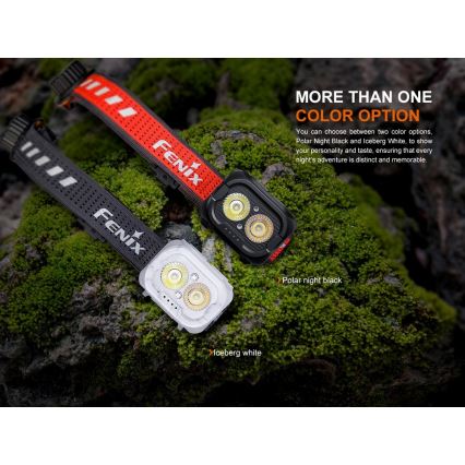 Fenix HL18RTV20BLC - LED Stmívatelná nabíjecí čelovka LED/USB IP66 800 lm 160 h černá/oranžová